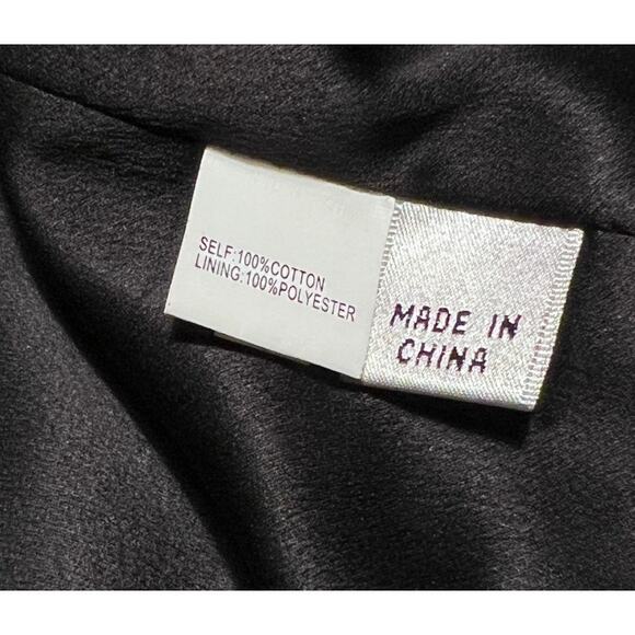 Kay Unger New York Zip Front Blazer Jacket Size 6 Black Silver Metallic Unique - Picture 6 of 12